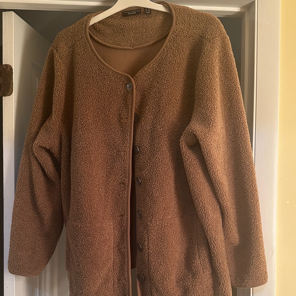 Susan Graver Brown Teddy Jacket